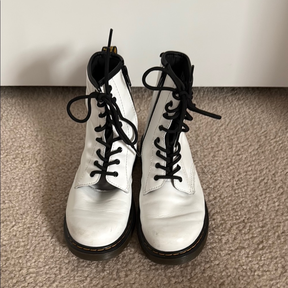 Dr. Martens Black and White Combat Boots